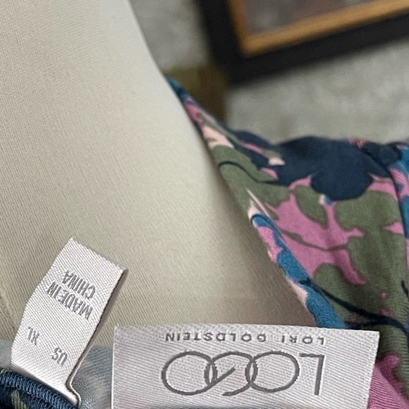 LOGO by Lori Goldstein Floral Blouse - Blue and Pink - Picture 6 of 7